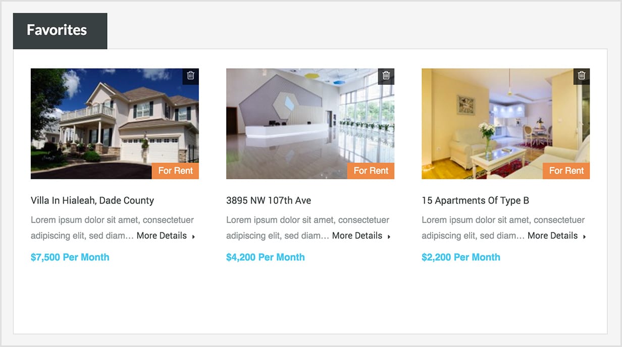 Favorite Properties